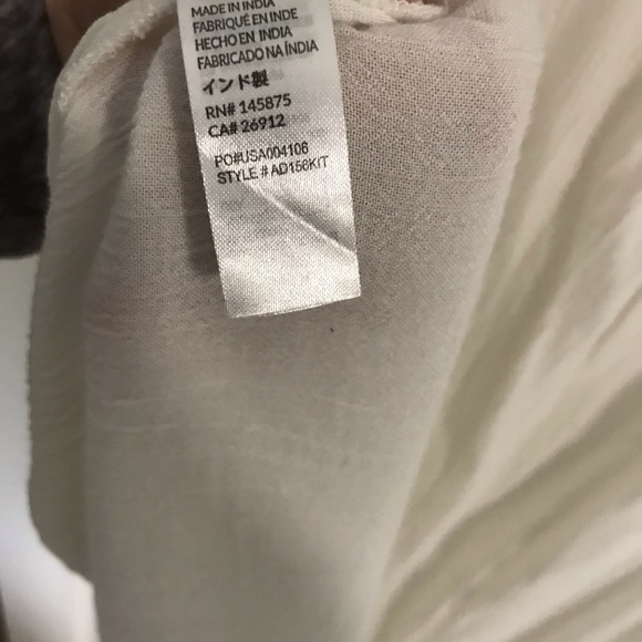 Amuse Flowy White Midi Boho Top - Picture 8 of 9